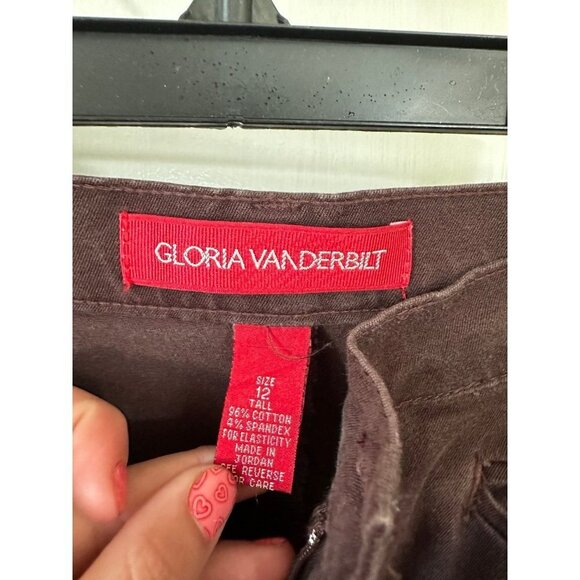 Gloria Vanderbilt Women’s size 12 tall brown pants - Picture 5 of 7